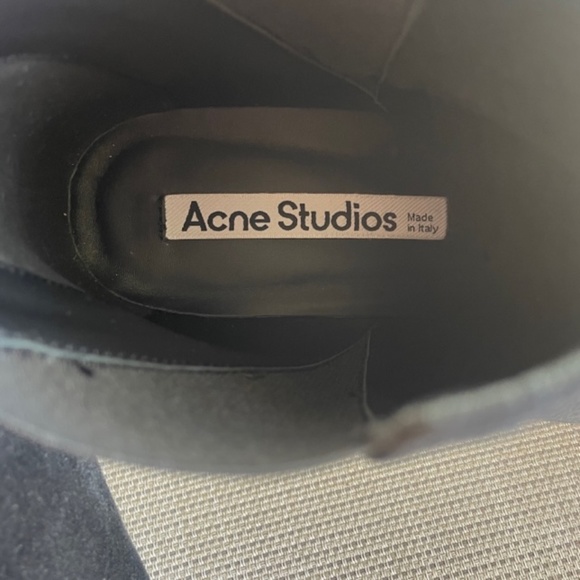 ACNE Black Suede Pointed Toe Ankle Boots EUC - Picture 6 of 12